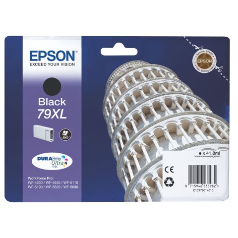 Epson 79 XL / C13T79014010 Cartucho original negro de alta capacidad (2600 páginas)