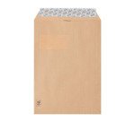 Pochette kraft brun C4 229 x 324 mm GPV 85 g avec fenêtre 50 x 100 mm - Boîte de 250