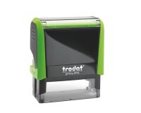 Tampon texte personnalisable Printy 4914 Trodat monochrome 6 lignes - Vert