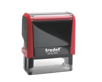 Tampon texte personnalisable Printy 4914 Trodat monochrome 6 lignes - Rouge