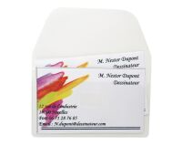 Packet of 10 adhesive sleeves for business cards