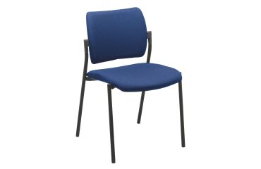 Stoel Yota stof zwarte poten