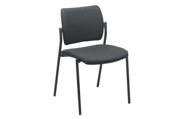 Silla Yota respaldo tejido patas negras