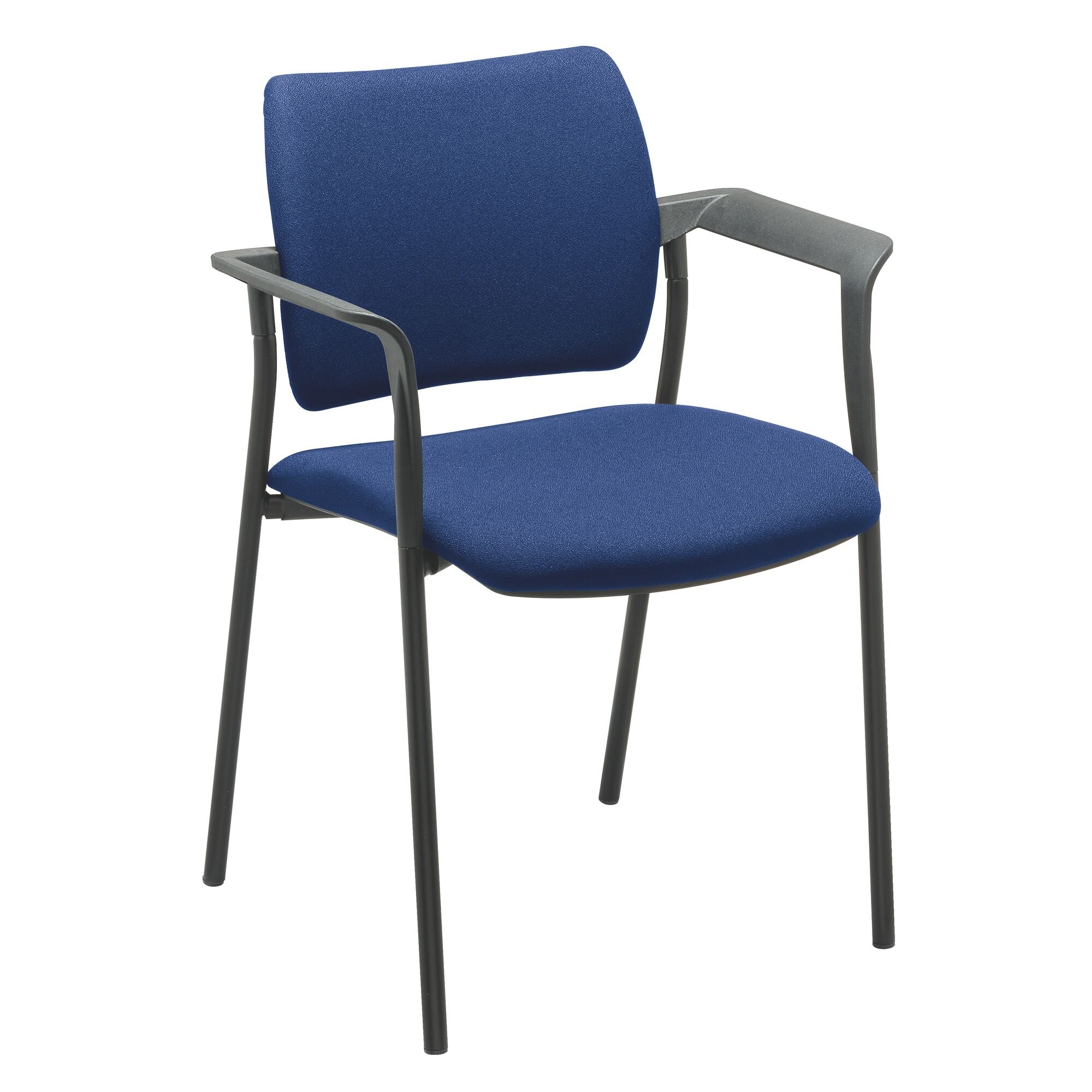 Chair Yota with armrest completely in tissue black legs