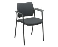 Silla Yota respaldo tejido patas negras