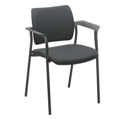 Silla Yota respaldo tejido patas negras
