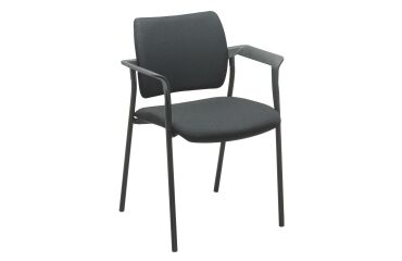 Silla Yota respaldo tejido patas negras