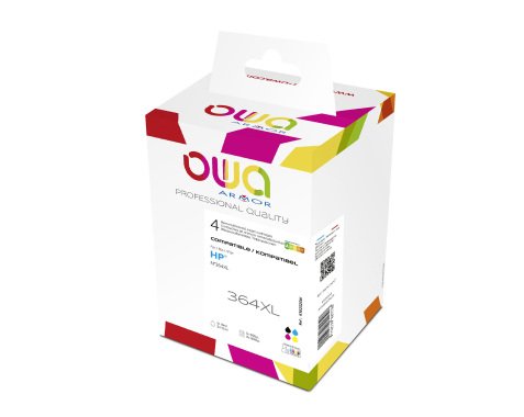 Pack cartouches 4 couleurs Owa Remanufacturées - Equivalent HP 364XL - pour imprimante jet d'encre