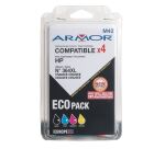 Pack of 4 Remanufactured Owa 4-color Ink Cartridges - Equivalent to HP 364XL - for Inkjet Printer