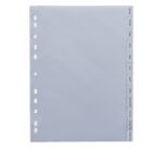 Jeu de 12 intercalaires mensuels polypropylène gris 12/100e - Maxiburo