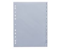 Set of 12 monthly dividers in polypropylene grey Maxiburo
