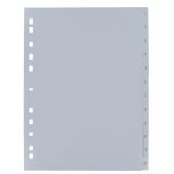 Set of numbered dividers with 12 divisions in grey polypropylene Maxiburo