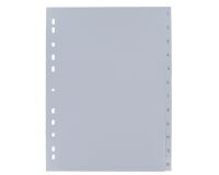 Set of numbered dividers with 12 divisions in grey polypropylene Maxiburo