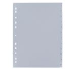 Jeu 12 intercalaires numériques polypropylène gris 12/100e - Maxiburo