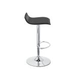 Tabouret noir réglable en hauteur avec repose pieds