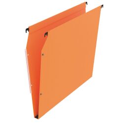 Suspension files for cabinets 33 cm in standard kraft Bruneau bottom 15 mm orange