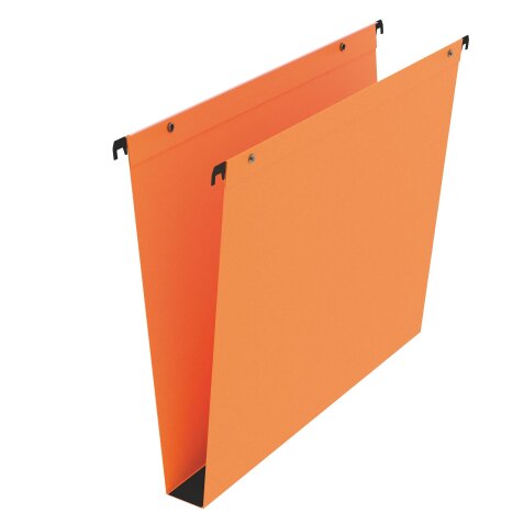 Dossier suspendu pour tiroirs kraft 33 cm Standard Bruneau fond 30 mm orange