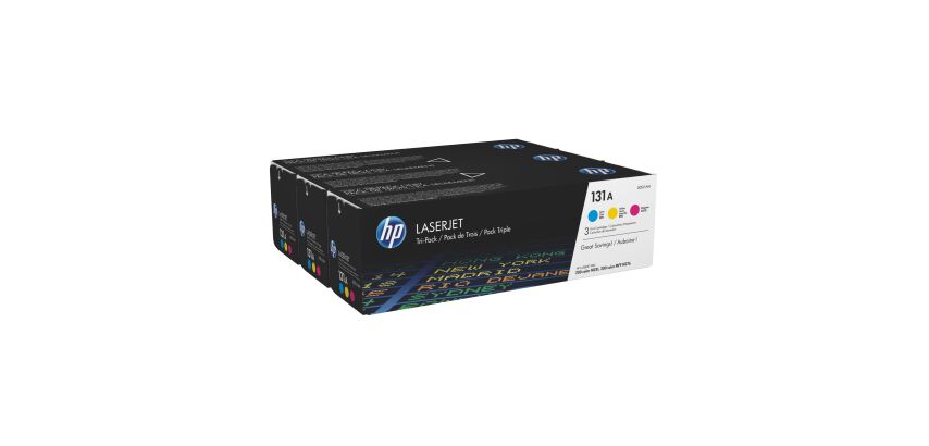 HP 131A - 3-pack - yellow, cyan, magenta - original - LaserJet - toner cartridge ( U0SL1AM )