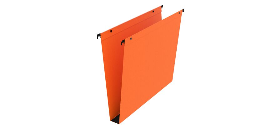 Suspension files for drawers 33 cm in kraft Premium Bruneau bottom 30 mm orange