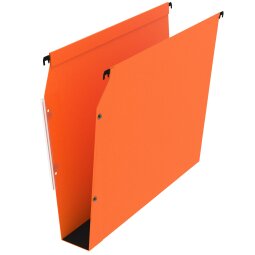 Suspension files for cabinets 33 cm in kraft Premium Bruneau bottom 50 mm orange