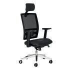 Chaise de bureau Bruneau Activ' tissu et maille - Mécanisme Synchrone - Pieds aluminium