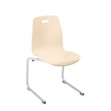 Chaise coque bois - piétement luge hêtre