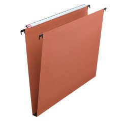 Suspension files for drawers 33 cm in kraft budget 210 g bottom 15 mm orange