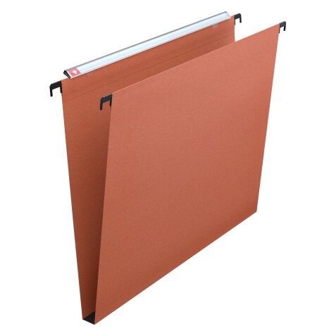 Suspension files for drawers 33 cm in kraft budget 210 g bottom 15 mm orange