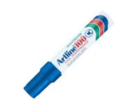 Marqueur permanent Artline 100 pointe biseautée de 1,2 à 7,5 mm bleu