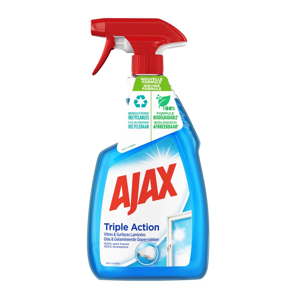 Nettoyant vitres Ajax Triple Action Eco-responsable - Spray 750 ml sur
