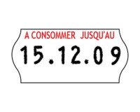 Etiquettes "A consommer jusqu'au" 26 x 12 mm Sato Kendo - Rouleau de 1500