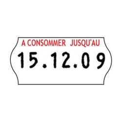 Etiquettes "A consommer jusqu'au" 26 x 12 mm Sato Kendo - Rouleau de 1500