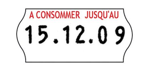 Etiquettes "A consommer jusqu'au" 26 x 12 mm Sato Kendo - Rouleau de 1500