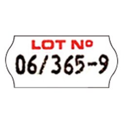 Etiquetas "lote Nº" 26 x 12 mm para etiquetadora Kendo - rollo de 1500 etiquetas