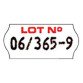 Roll of 1500 labels "LOT N°" for pincer Kendo
