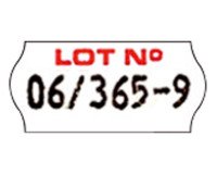 Etiquetas "lote Nº" 26 x 12 mm para etiquetadora Kendo - rollo de 1500 etiquetas