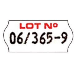 Etiquetas "lote Nº" 26 x 12 mm para etiquetadora Kendo - rollo de 1500 etiquetas