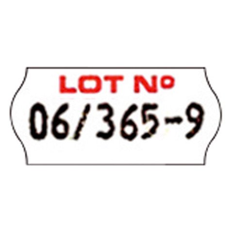 Etiquetas "lote Nº" 26 x 12 mm para etiquetadora Kendo - rollo de 1500 etiquetas