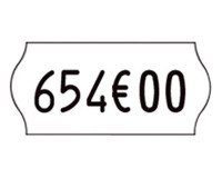 Etiquetas blancas 26 x 12 mm para etiquetadora Kendo - rollo de 1500 etiquetas