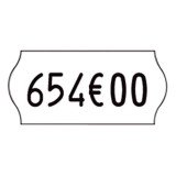 Etiquettes 26 x 12 mm blanches - Rouleau de 1500