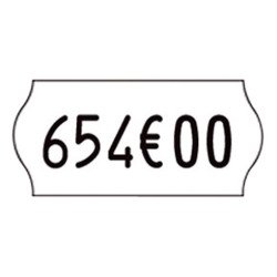 Etiquettes 26 x 12 mm blanches - Rouleau de 1500