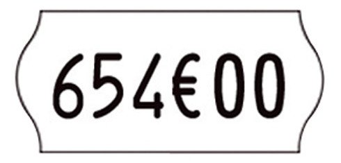 Rol 1500 witte etiketten 26 x 12 mm