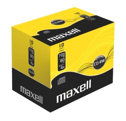 Pack 10 CD-RW MAXELL JEWELL 700MB 52X
