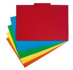 Subcarpetas de cartulina con pestaña central A4 230 g A4 Rojo Paquete de 50