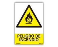 Señal " Peligro de Incendio " PVC 21x30 cm