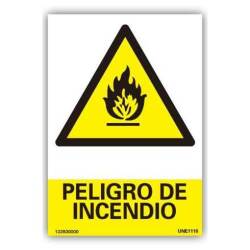 Señal " Peligro de Incendio " PVC 21x30 cm