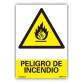 Señal " Peligro de Incendio " PVC 21x30 cm