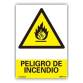 Señal " Peligro de Incendio " PVC 21x30 cm