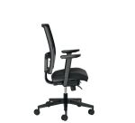 Chaise de bureau Bruneau Activ' - Tissu et maille - Dossier haut avec soutien lombaire - Pieds noirs