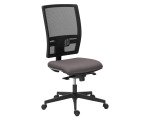 Chaise de bureau Bruneau Activ' - Tissu et maille - Dossier haut avec soutien lombaire - Pieds noirs